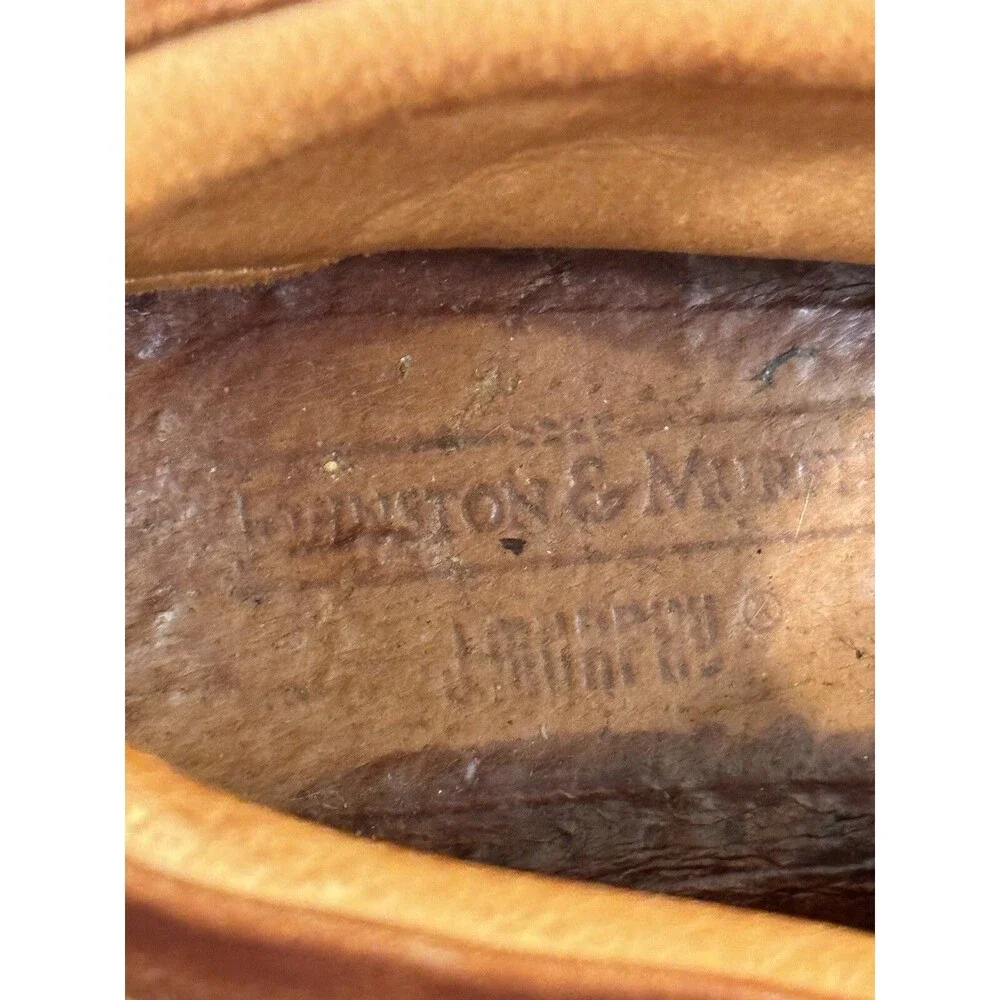 Johnston & Murphy Oxford Chukka Boots Men Sz 9 M Brown Wingtip Mid Calf Leather